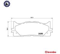 BRAKE PAD SET DISC BRAKE P 83 117X FOR LEXUS TOYOTA 2AR-FXE 2.5L 4cyl ES 3.5L