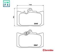 Brembo Front Brake Pad Set fits Lexus RC GS