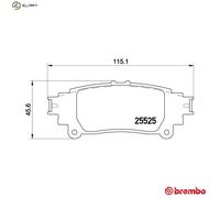 BREMBO P 83 132 Brake pad set