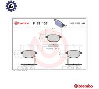 Brake pads P 83 133 BREMBO for TOYOTA ASTON MARTIN SUBARU LEXUS BAIC