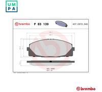 Brake pads P 83 139 BREMBO for TOYOTA HIACE / COMMUTER V Bus HIACE V Van