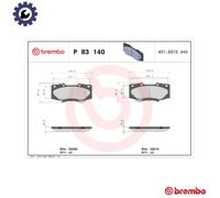 BRAKE PAD SET DISC BRAKE P 83 140 FOR TOYOTA HILUX/VIII/Pickup/REVO/VIGO 2.7L