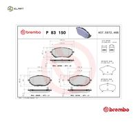 BREMBO P 83 150 Brake pad set