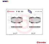 BRAKE PAD SET DISC BRAKE FOR TOYOTA FORTUNER SW4/HILUX 1KD-FTV 3.0L2TR-FE 2.7L