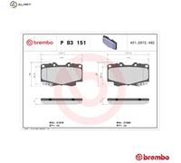 BRAKE PAD SET DISC BRAKE FOR TOYOTA FORTUNER SW4/HILUX 1KD-FTV 3.0L2TR-FE 2.7L
