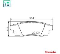 Brembo Rear Brake Pads P 83 160 for Lexus Toyota