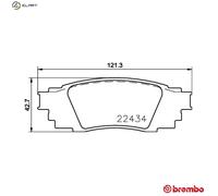 Brembo Rear Brake Pads P 83 160 for Lexus Toyota