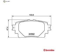 BRAKE PAD SET DISC BRAKE P 83 174 FOR TOYOTA HIGHLANDER RAV/VAN 2.0L 4cyl 3.5L