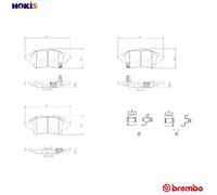 Brembo Rear Brake Pad Set for Toyota Corolla VVTi Hybrid 1.8 2023-Present P83178