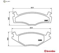 Brake pads P 85 005 BREMBO for VW SEAT