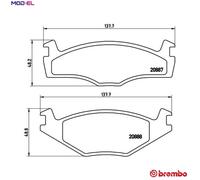 Brake pads P 85 005 BREMBO for VW SEAT