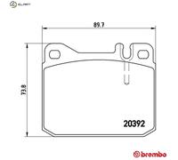 BREMBO P 85 007 Brake pad set