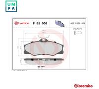 Brembo Brake Pad Set P 85 008 Front 57mm Height with Caliper Screws for VW Transporter