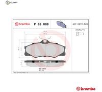 Brembo Brake Pad Set P 85 008 Front 57mm Height with Caliper Screws for VW Transporter