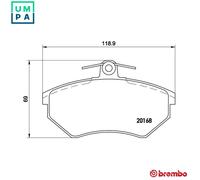 BREMBO P 85 011 Brake pad set