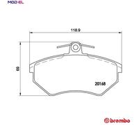 BREMBO P 85 011 Brake pad set