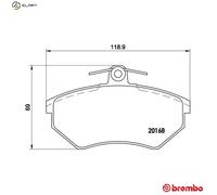 BREMBO P 85 011 Brake pad set