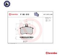 BRAKE PAD SET DISC BRAKE P 85 013 FOR AUDI 100/5000 V8 200 QUATTRO COUPE 2.0L V8