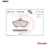 BREMBO Brake pad set PRIME LINE excl. wear warning contact P 85 015 Brake pads,Brake pad set, disc brake VW,SEAT,GOLF II (19E, 1G1),GOLF III (1H1)
