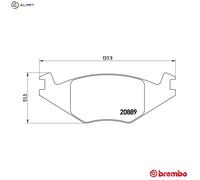 Brake pads P 85 019 BREMBO for VW SEAT