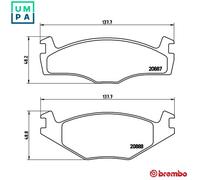 Brembo Brake Pads Front With Anti-Squeak Plate Fits Seat Cordoba Ibiza VW Derby