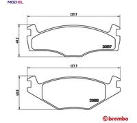Brembo Brake Pads Front With Anti-Squeak Plate Fits Seat Cordoba Ibiza VW Derby