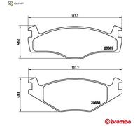 Brembo Brake Pads Front With Anti-Squeak Plate Fits Seat Cordoba Ibiza VW Derby