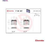 BRAKE PAD SET DISC BRAKE P 85 027 FOR VW CARAVELLE/EUROVAN/IV/Bus/TRANSPORTER