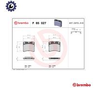 BREMBO P 85 027 Brake pad set