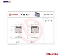 BRAKE PAD SET DISC BRAKE P 85 027 FOR VW CARAVELLE/EUROVAN/IV/Bus/TRANSPORTER