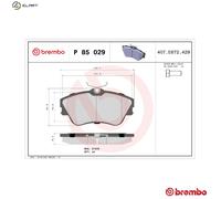 BRAKE PAD SET DISC BRAKE P 85 029 FOR VW CARAVELLE/EUROVAN/IV/Bus/TRANSPORTER