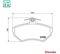 Brembo Brake Pad Front - P85032