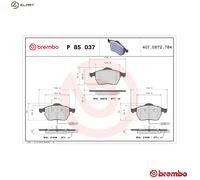BRAKE PAD SET DISC BRAKE P 85 037 FOR VW AUDI A4/S4 A6/S6 AQD/APR/ACK/ATQ 2.8L