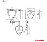 Brake pads P 85 038 BREMBO for AUDI 100 C4 Saloon 100 C4 Avant A8 D2 A6 C4