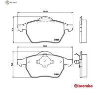 BREMBO P 85 039 Brake pad set