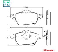 BREMBO P 85 039 Brake pad set