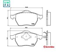 BRAKE PAD SET DISC BRAKE P 85 039 FOR VW SEAT FORD AUY/AVG/AFN 1.9L 4cyl SHARAN