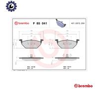 Front Brake Pad Fits VW Audi Seat Skoda A1 Fabia Octavia Golf Polo Brembo P85041