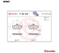 BREMBO P 85 044 Brake pad set