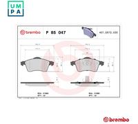 Brembo Brake Pad Set Front With Anti-Squeak Plate Fits VW California Transporter