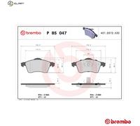 Brembo Brake Pad Set Front With Anti-Squeak Plate Fits VW California Transporter