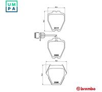 BREMBO P 85 054 Brake pad set