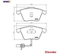Brake pads P 85 056 BREMBO for AUDI A6 C5 A6 C5 Avant ALLROAD C5