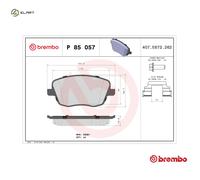 BRAKE PAD SET DISC BRAKE P 85 057X FOR SKODA ROOMSTER/Praktik FABIA/II/Combi