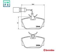 Brembo Brake Pad Set Rear With Caliper Screws Fits Ford Galaxy Seat Alhambra VW