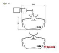 Brembo Brake Pad Set Rear With Caliper Screws Fits Ford Galaxy Seat Alhambra VW