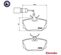 Brembo Brake Pad Set P 85 059 Rear with Caliper Screws Fits Ford Galaxy, Seat Alhambra, VW