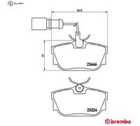 Brembo Brake Pad Set Rear With Caliper Screws Fits Ford Galaxy Seat Alhambra VW