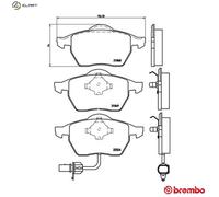 Brembo Brake Pads P 85 060 - Front - For VW, Ford, Seat - Set of 4