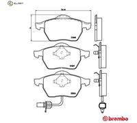 Brembo Brake Pads P 85 060 - Front - For VW, Ford, Seat - Set of 4